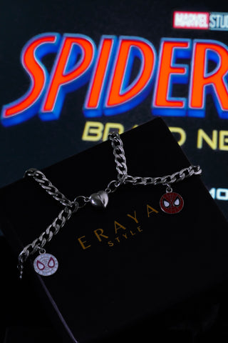 Spider-Man and Spider-Girl Heartlink Bracelets