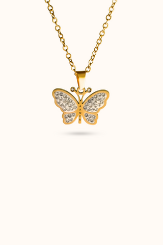 Personalized Butterfly Name Necklace