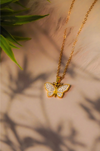 Personalized Butterfly Name Necklace