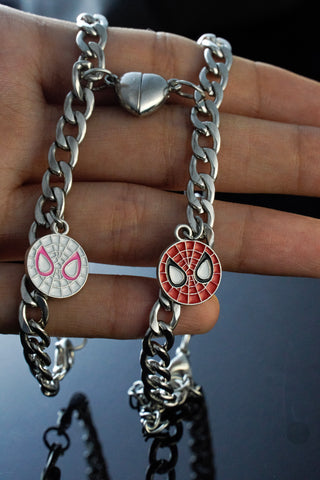 Spider-Man and Spider-Girl Heartlink Bracelets