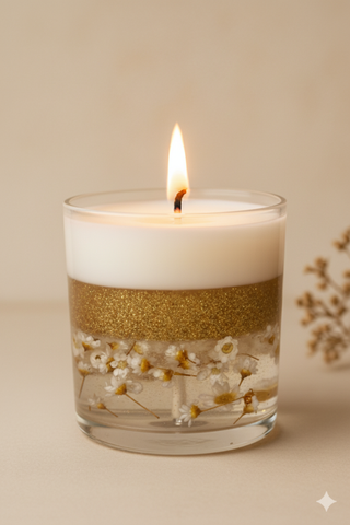 Golden Bloom Candle
