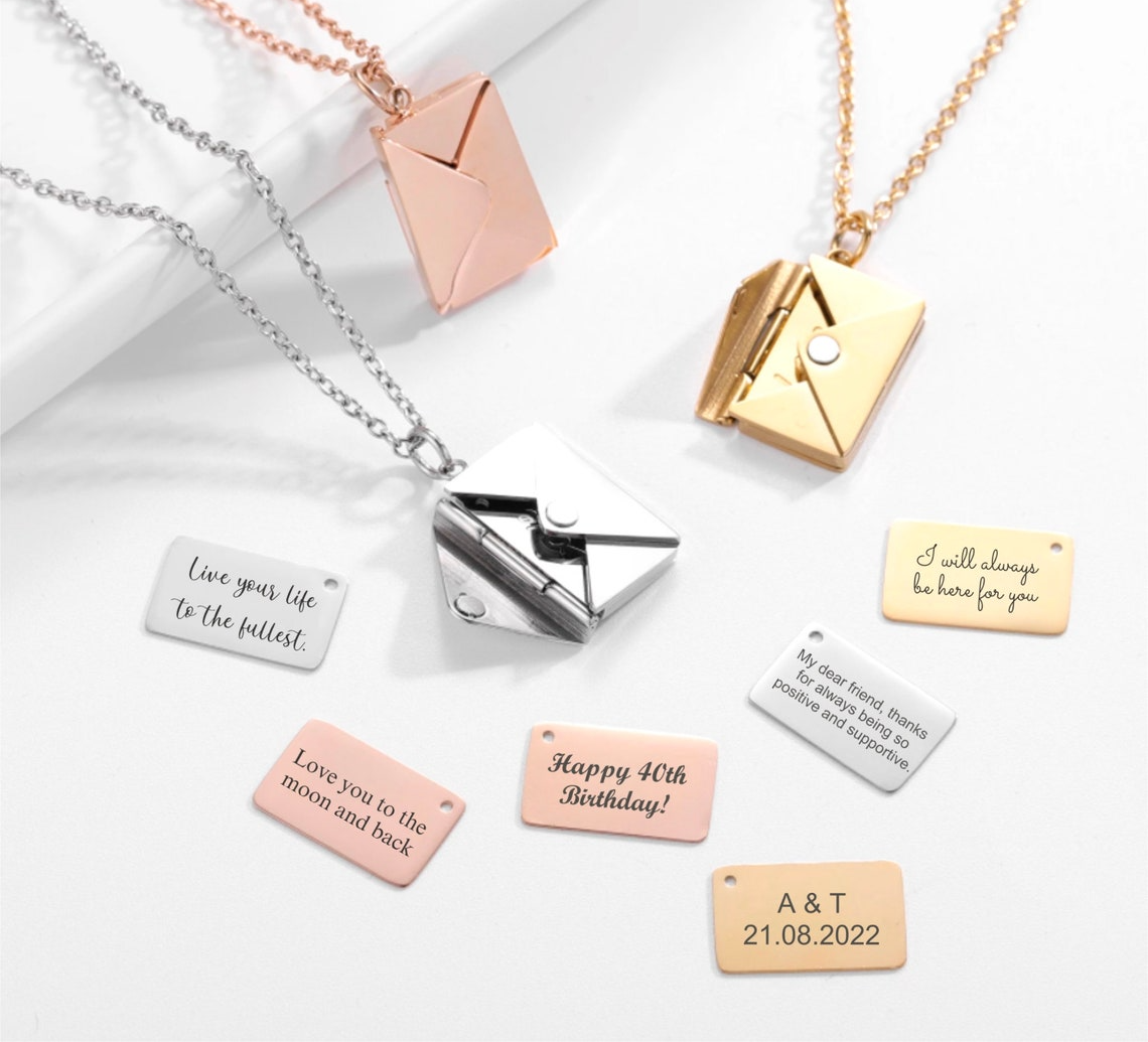 Personalized Envelop Necklace